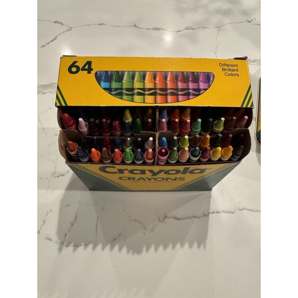 Crayola Collector's Colors Limited Edition Tin Box (1991) 72 Crayons Open Box - Picture 6 of 10